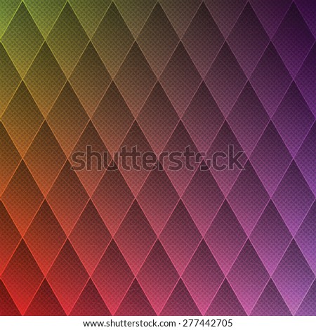 Bright color background blur. Rhombus, straight lines, cell pattern.