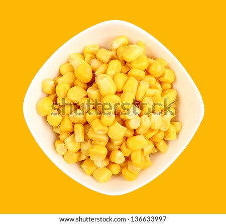 Canned Corn. Isolated with clipping path.