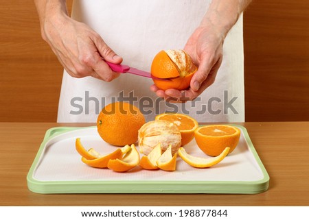 Candied Orange Zest Cooking. Series.
