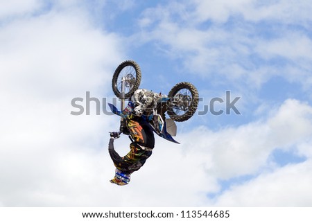 RUSSIA, MOSCOW-SEPTEMBER 8: Alexey Kolesnikov at  the Stage III Cup XSR-MOTO.RU Cross Country in Moscow, Sheremetyevo, route \