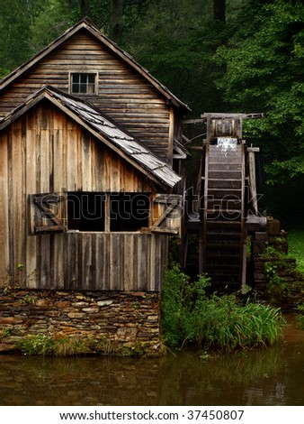 grist mill with water wheel