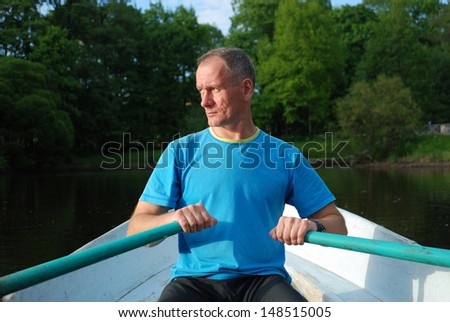 Summer in Sank Petersburg. Boat trip on the lake