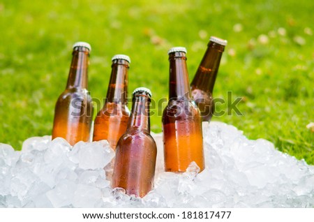 beer ice outside