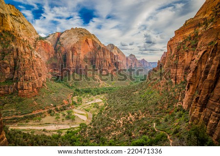 magical landscape from zion national park utah