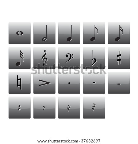 images of music signs. music notes buttons signs