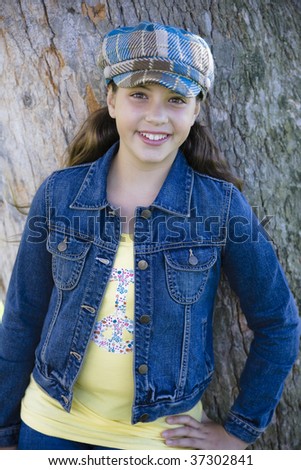 Portrait Of Tween Girl Smiling