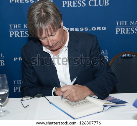 WASHINGTON, DC - FEB. 1: Humorist and author Dave Barry signs copies of his new book at the National Press Club, February 1, 2013 in Washington, DC