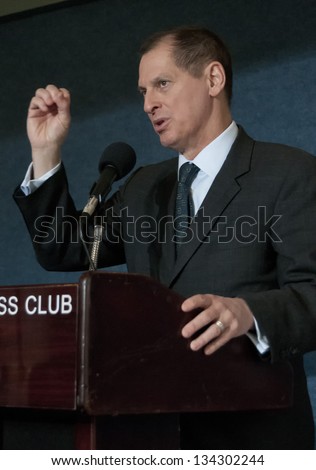 WASHINGTON, DC - APRIL 3: Gary Shapiro, President and CEO of the Consumer Electronics Association and author of Ninja Innovation, speaks at the National Press Club, April 3, 2013 in Washington, DC