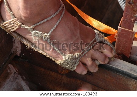 Boatman\'s Foot and Sandal, Yangtze River, China