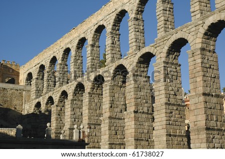 Ancient Roman Aqueduct Goes Right Through the Center of Segovia, Spain