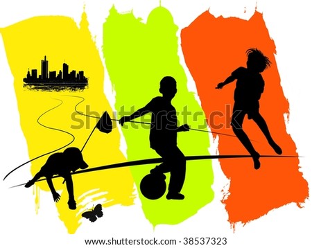 stock photo : children playing sports