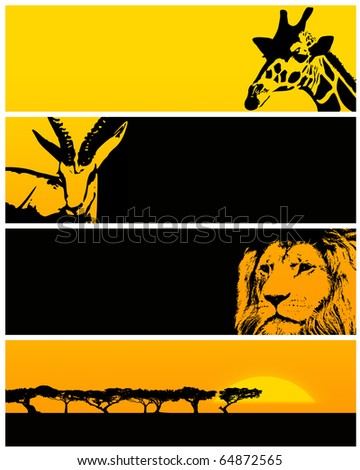 wild animal banner