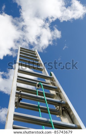 Ladder reaching the clouds