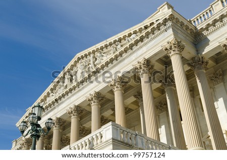 Architectural details of US Capitol building