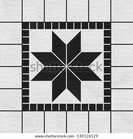 High-quality Black-white mosaic pattern decor  background.
