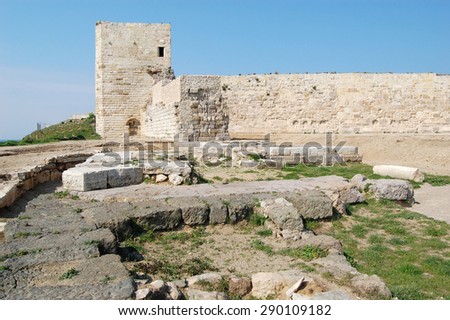 Sinop Castle. At the tip of the Black Sea in Turkey.(Historical Sinop Prison). Sinop,TURKEY