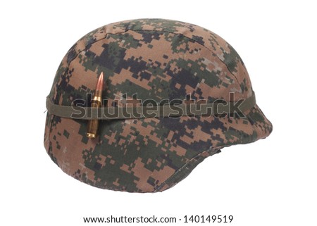 us marines kevlar helmet with camouflage cover