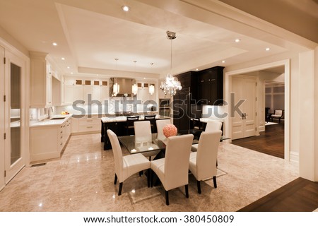 Kitchen interior in new luxury house