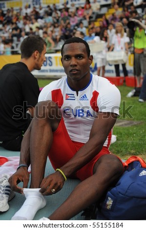 TURIN, ITALY - JUNE 12: Perez Yuniel of Cuba during the 2010 Memorial Primo Nebiolo track and field athletics international meeting, on June 12, 2010 in Turin, Italy.