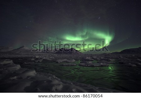 Natural phenomenon of Northern Lights (Aurora Borealis) related to the earth\'s magnetic field, ionosphere and solar activity