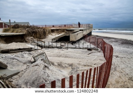 Damage from Hurricane Sandy at Smith Point October 29, 2012