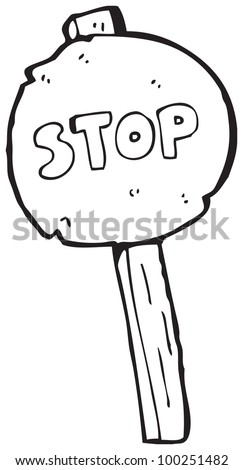 Hand Cartoon Stop