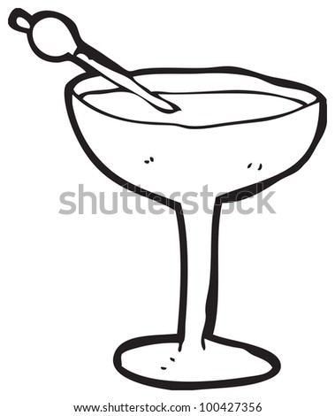 Cartoon Cocktail Glass