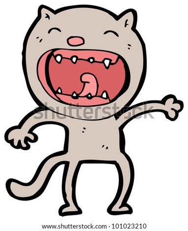 Cartoon Screaming Cat Stock Photo 101023210 : Shutterstock