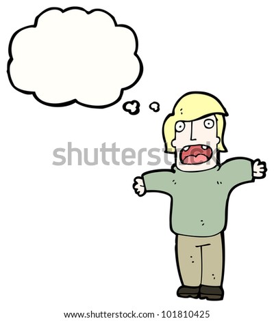 Cartoon Shocked Man