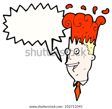 Cartoon Exploding Head Man Stock Photo 102713345 : Shutterstock