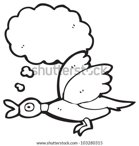 Cartoon Duck Flying