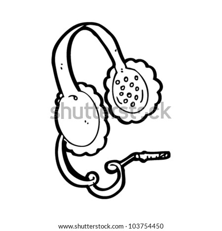 Cartoon Music Headphones Stock Vector Illustration 103754450 : Shutterstock