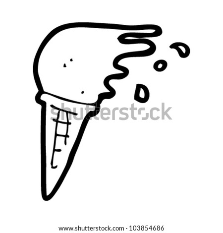 Cartoon Melting Ice Cream Stock Vector Illustration 103854686