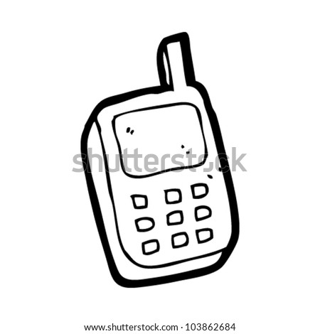 Cartoon Mobile Phone Stock Vector Illustration 103862684 : Shutterstock