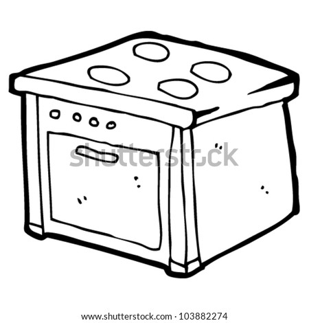 Cartoon Stove Stock Vector Illustration 103882274 : Shutterstock