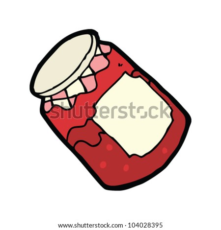 Cartoon Jar Of Jam Stock Vector Illustration 104028395 : Shutterstock