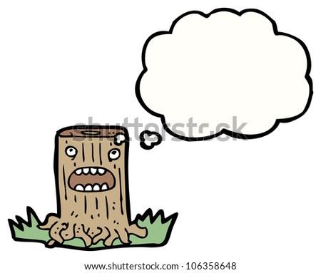 Tree Stump Cartoon Character Stock Photo 106358648 : Shutterstock