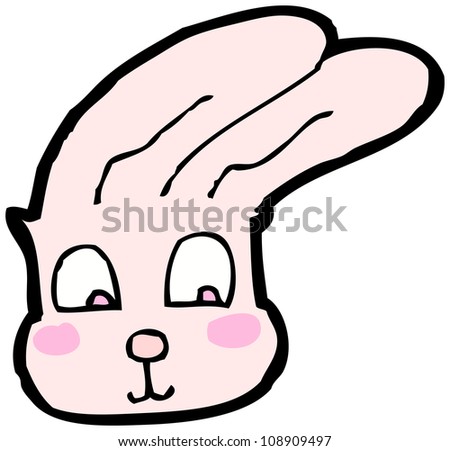 Cartoon Rabbit Face Stock Photo 108909497 : Shutterstock