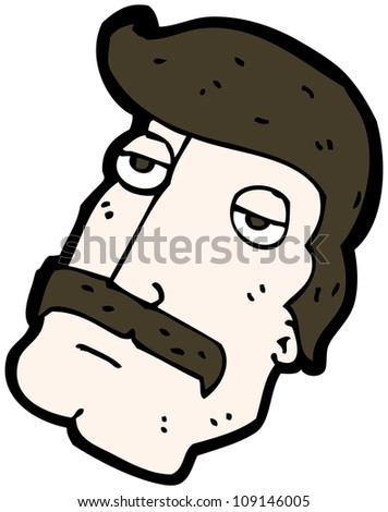 Mustache Man Cartoon