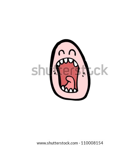 Screaming Face Cartoon Stock Vector 110008154 : Shutterstock