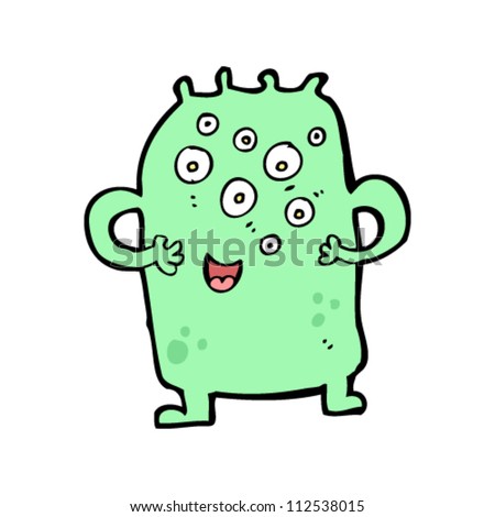 Funny Alien Cartoon Character Stock Vector Illustration 112538015