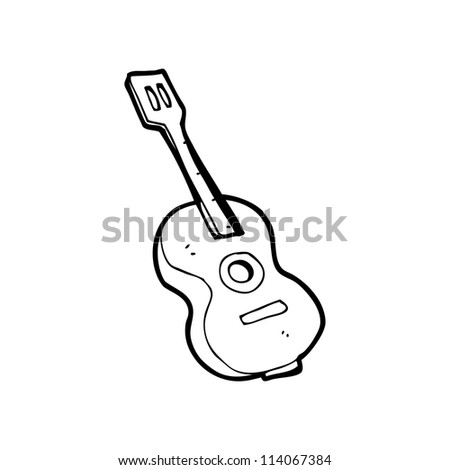 Cartoon Acoustic Guitar Stock Photo 114067384 : Shutterstock