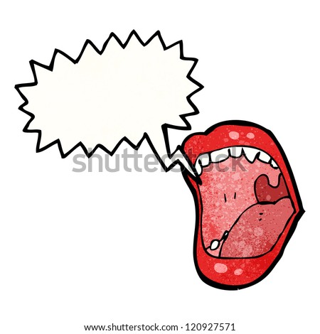 Cartoon Screaming Mouth Stock Vector Illustration 120927571 : Shutterstock