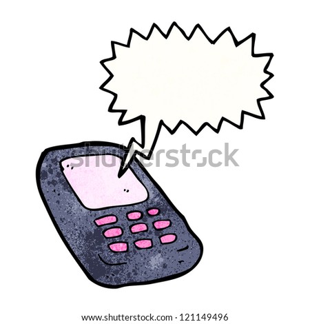 Cartoon Mobile Phone Stock Vector Illustration 121149496 : Shutterstock