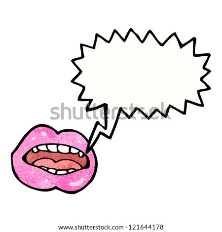 Cartoon Talking Mouth Stock Vector Illustration 121644178 : Shutterstock