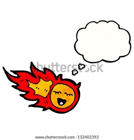 Cartoon Fireball With Thought Bubble Stock Photo 132402392 : Shutterstock