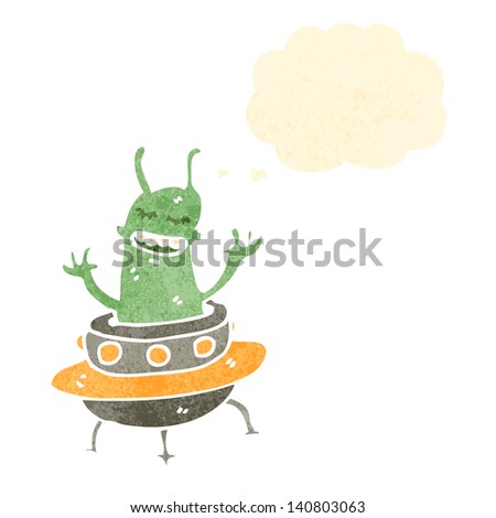 retro cartoon alien