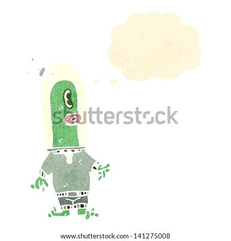 cartoon alien space man