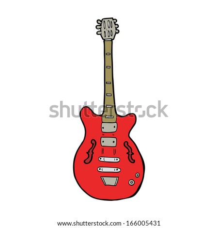 Cartoon Electric Guitar Stock Vector Illustration 166005431 : Shutterstock