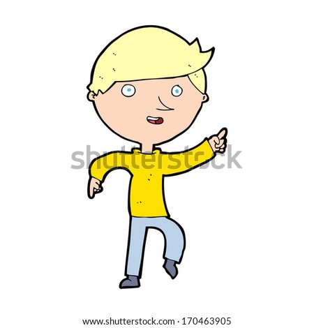 Cartoon Happy Boy Pointing Stock Photo 170463905 : Shutterstock